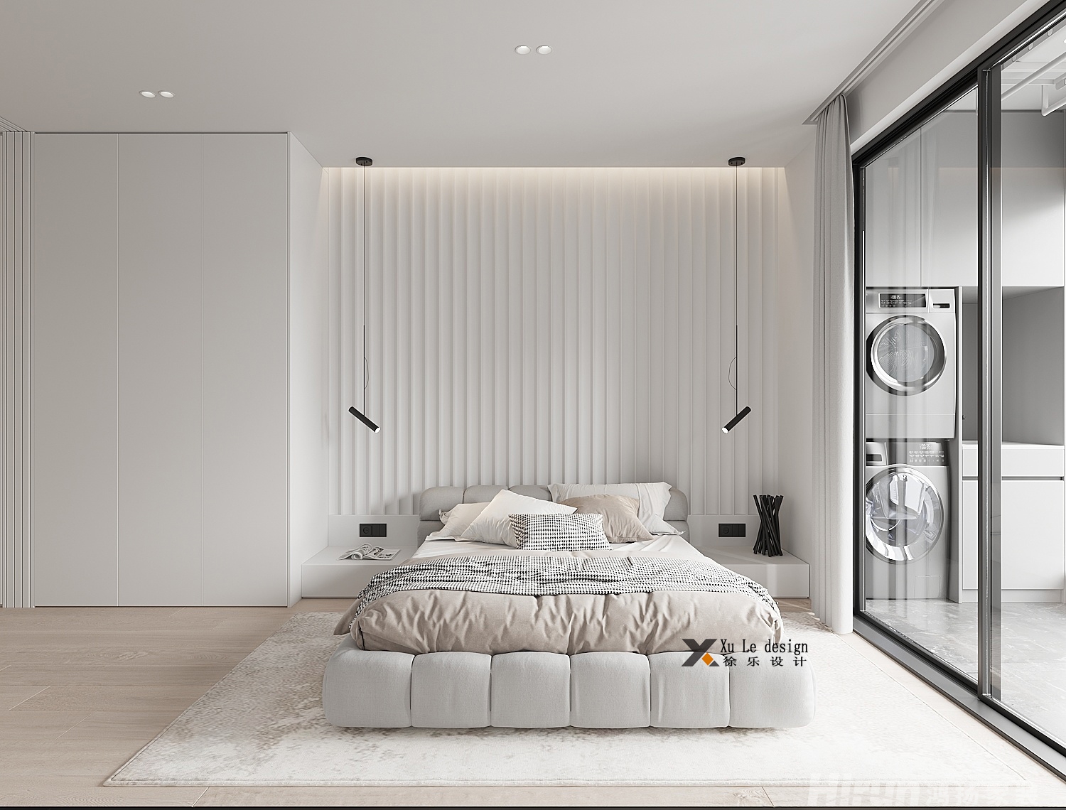 融創公園大觀125㎡極簡詫寂二居室 裝修案例效果圖-13