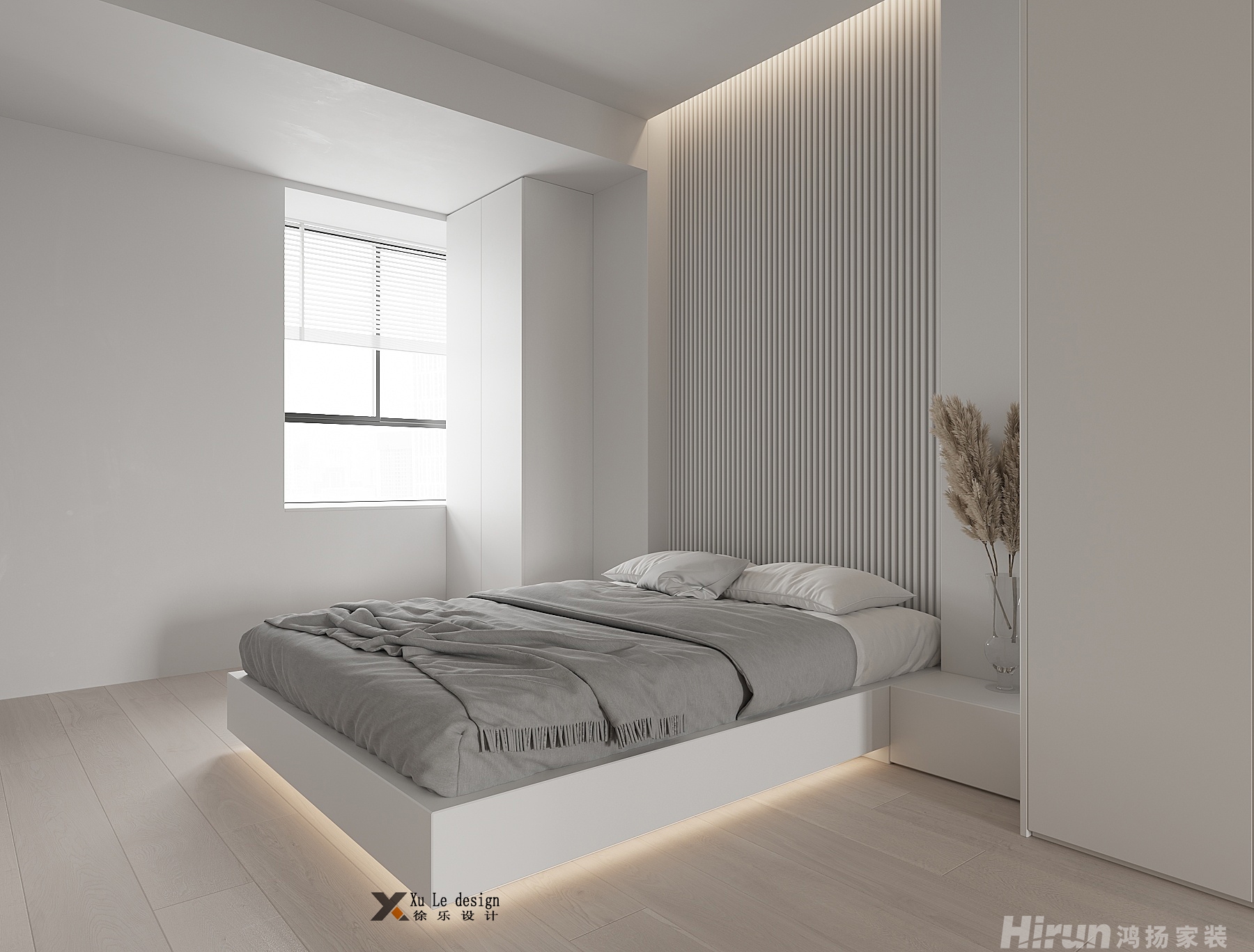 融創公園大觀125㎡極簡詫寂二居室 裝修案例效果圖-17