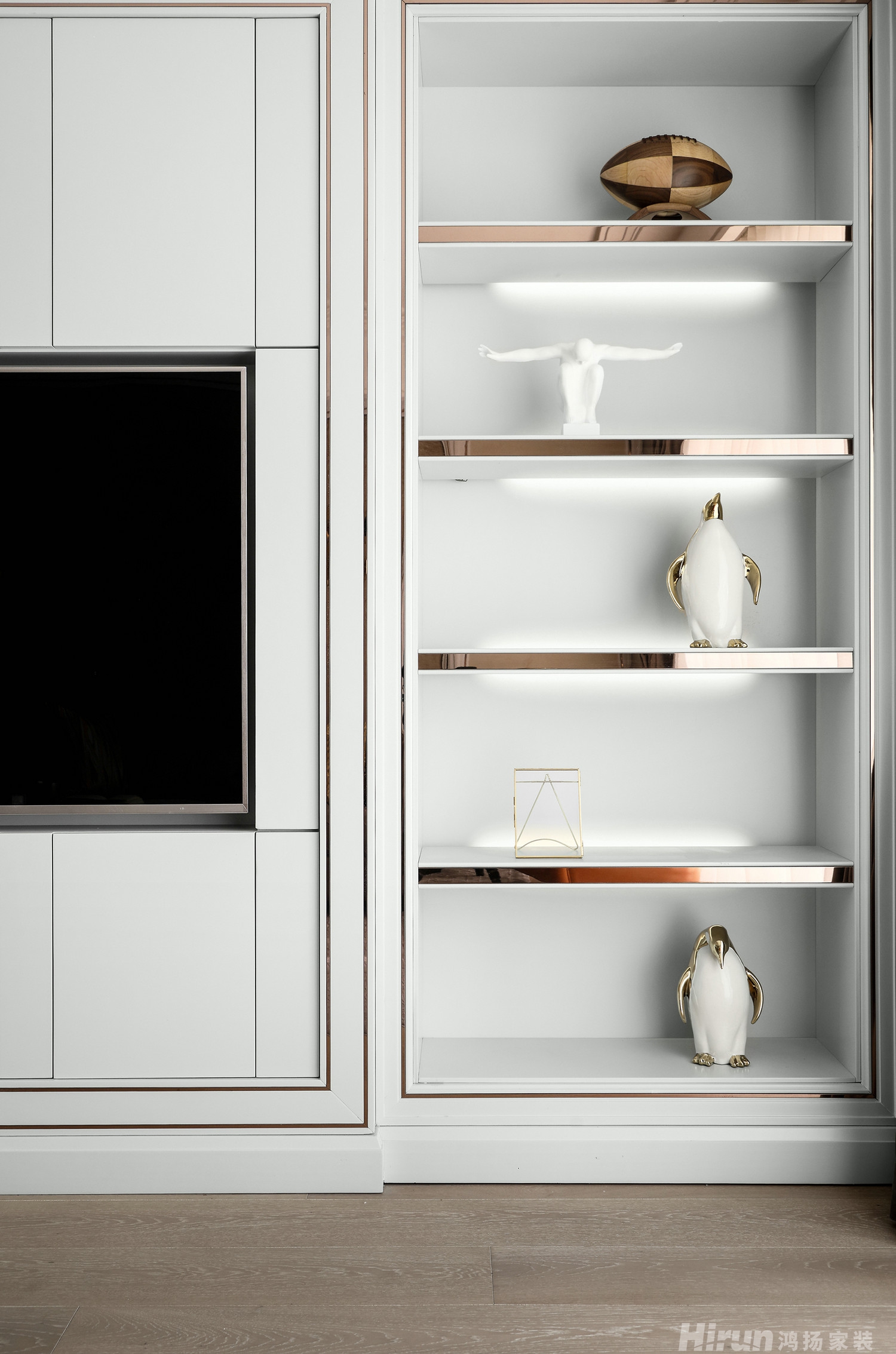 萬科漢口傳奇140㎡新裝飾主義二居室 裝修案例效果圖-6