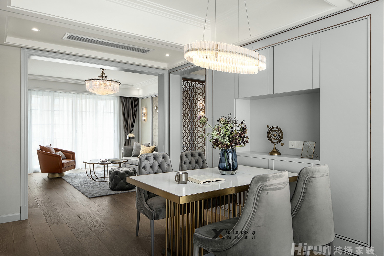 萬科漢口傳奇140㎡新裝飾主義二居室 裝修案例效果圖-10