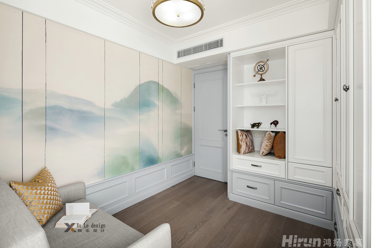 萬科漢口傳奇140㎡新裝飾主義二居室 裝修案例效果圖-14