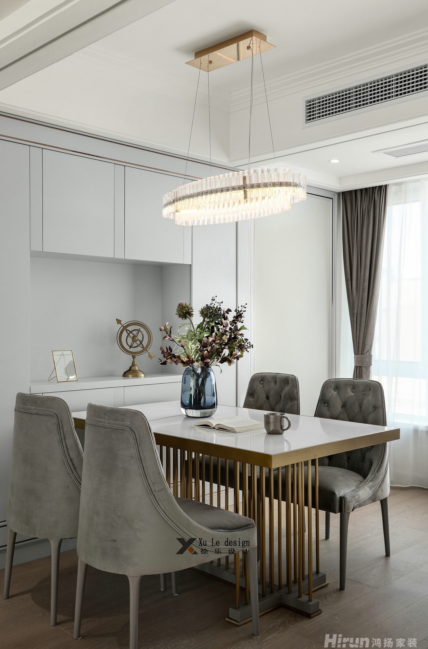 萬科漢口傳奇140㎡新裝飾主義二居室 裝修案例效果圖-9