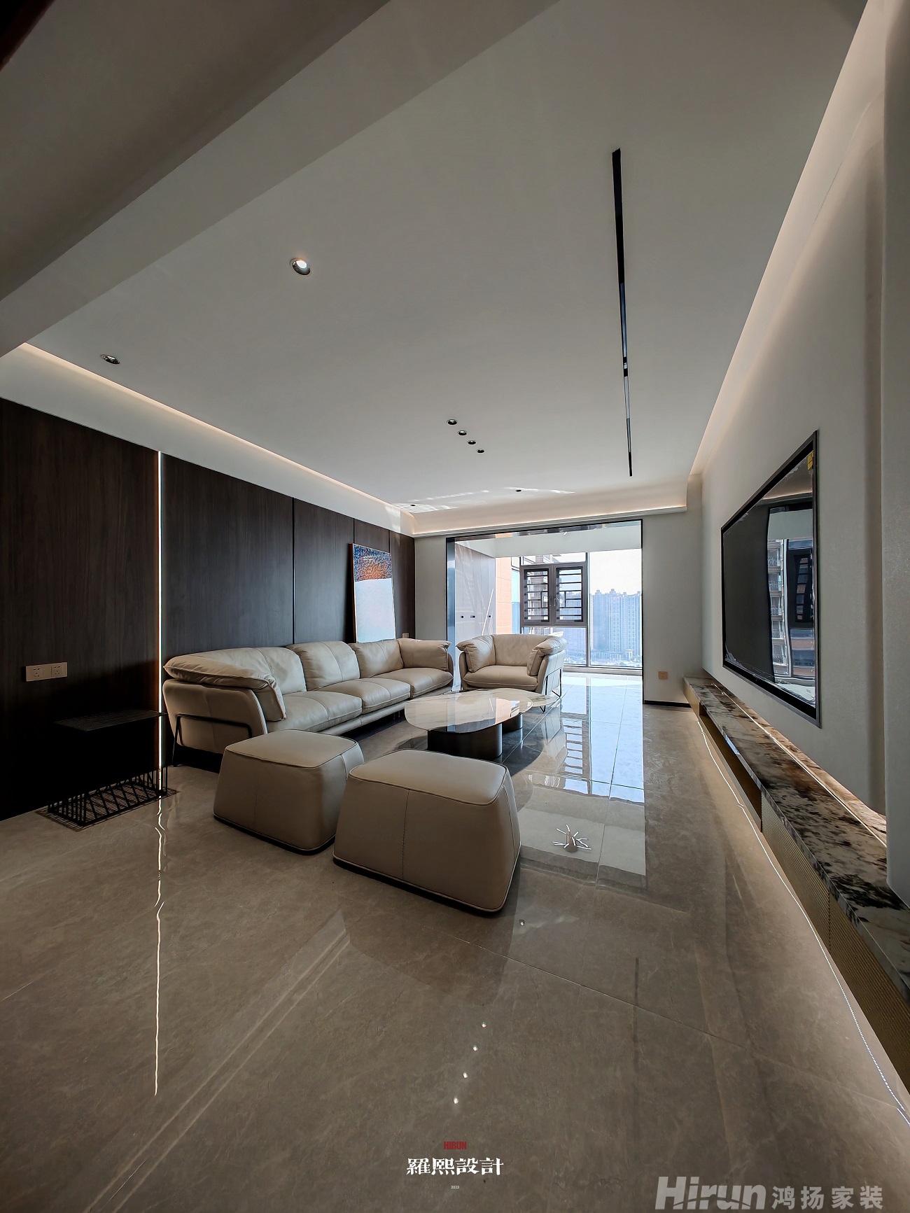 國(guó)貿(mào)前海灣雅致現(xiàn)代四居室 裝修案例效果圖-10