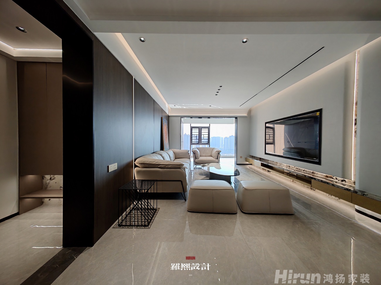 國(guó)貿(mào)前海灣雅致現(xiàn)代四居室 裝修案例效果圖-6