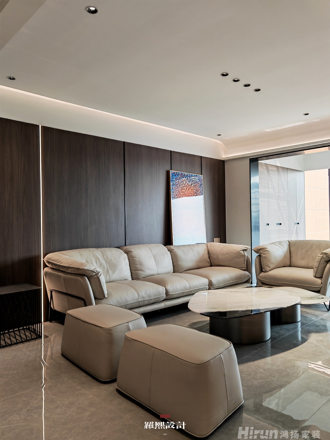 國(guó)貿(mào)前海灣雅致現(xiàn)代四居室 裝修案例效果圖-5