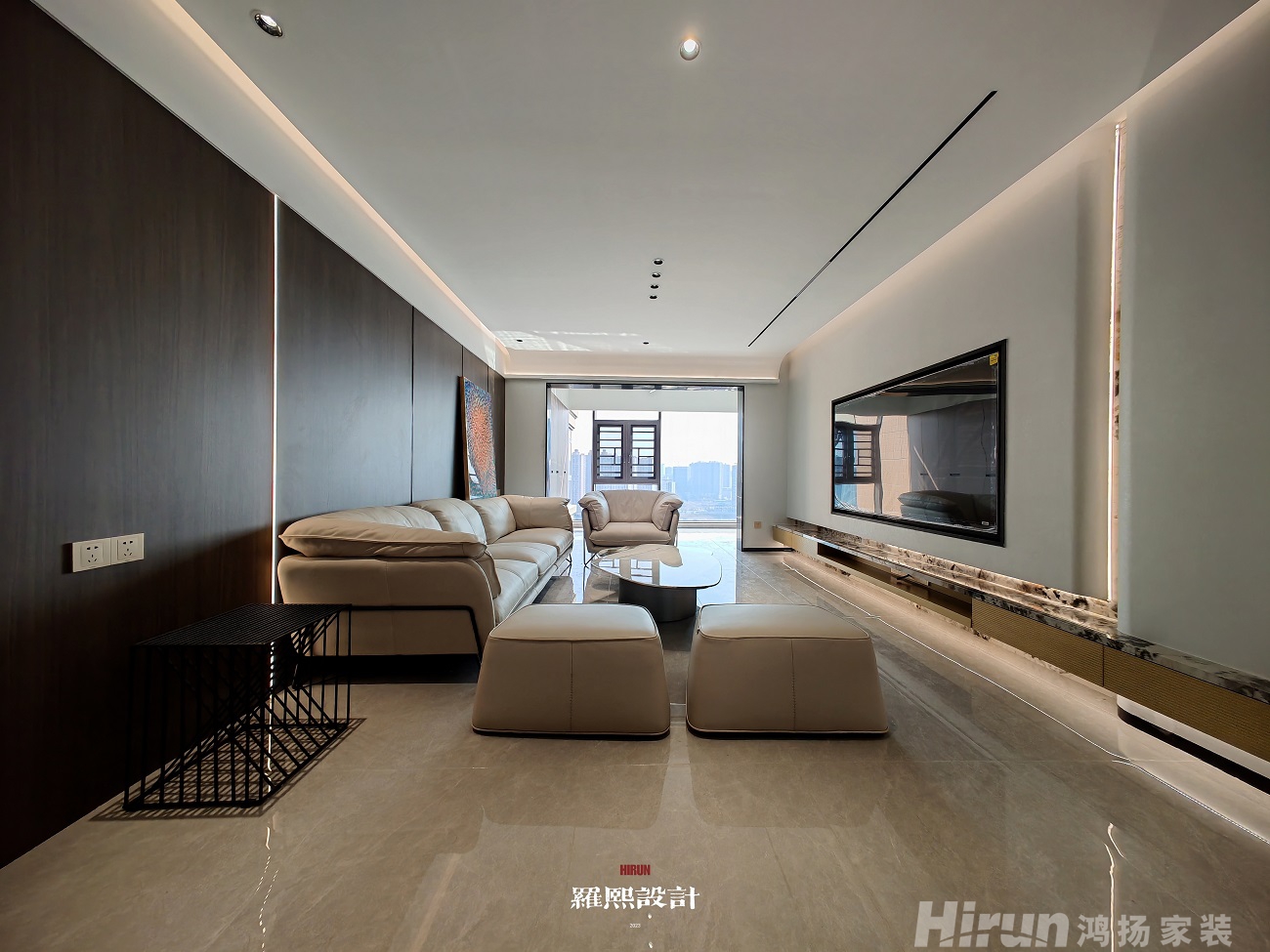 國(guó)貿(mào)前海灣雅致現(xiàn)代四居室 裝修案例效果圖-7