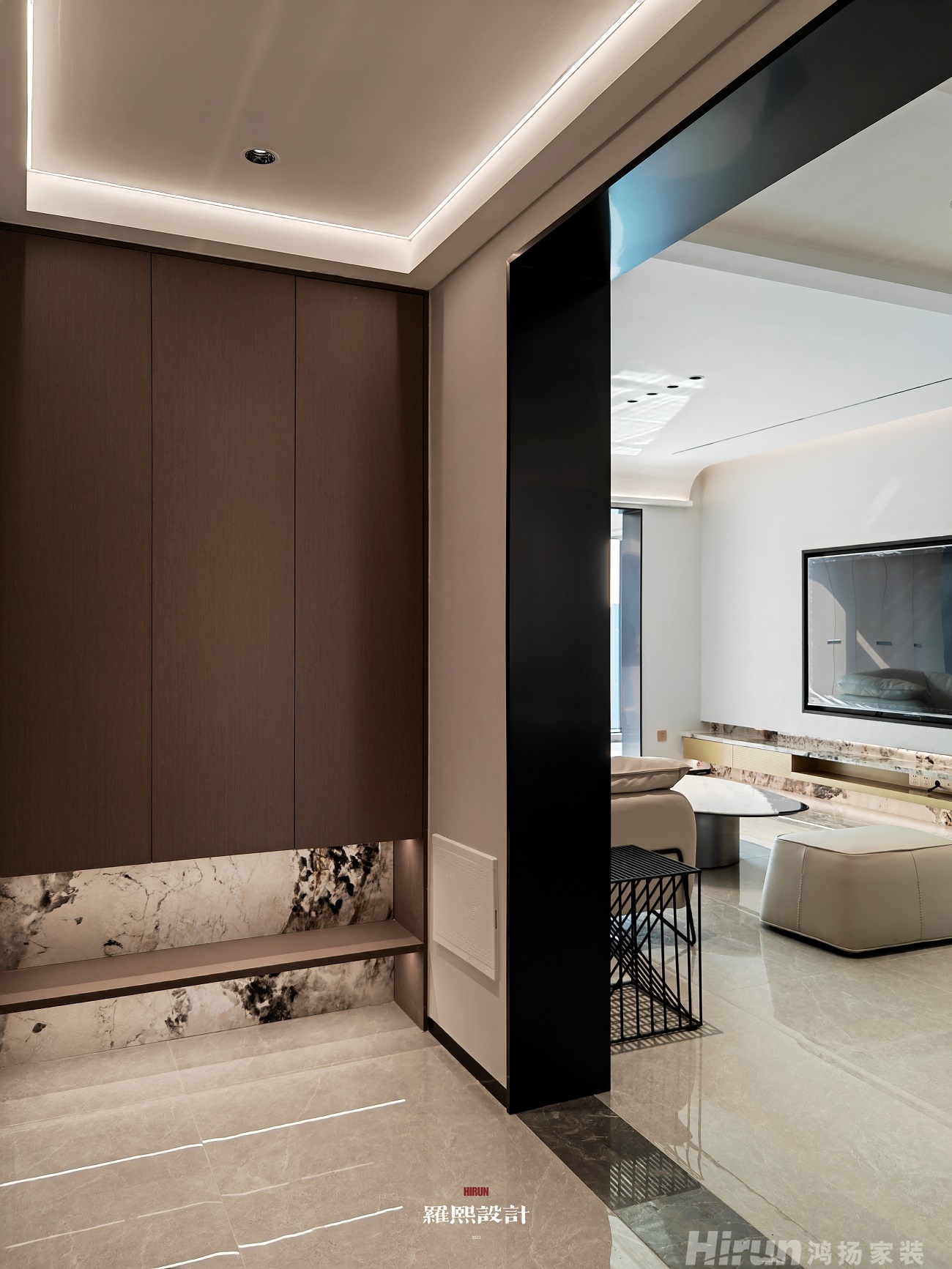 國(guó)貿(mào)前海灣雅致現(xiàn)代四居室 裝修案例效果圖-19