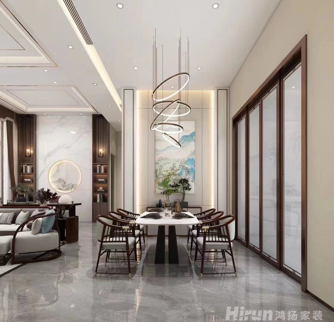 御景新城290㎡復合寫意別墅 裝修案例效果圖-2