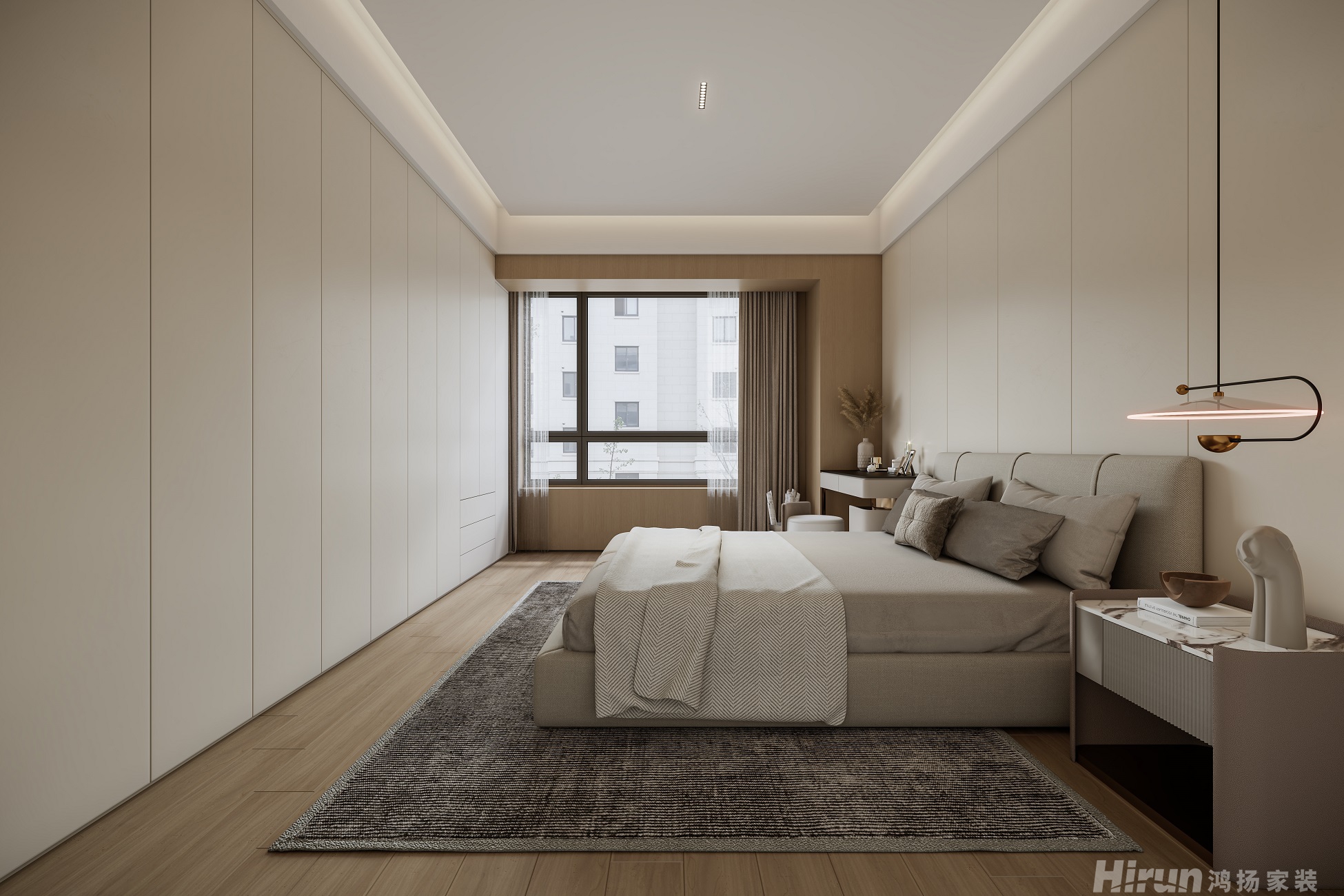 建發(fā)金茂觀悅160㎡北歐之光三居室 裝修案例效果圖-1