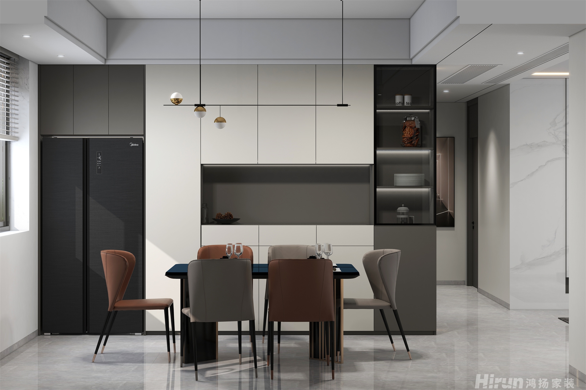 金桂二期120㎡雅致現代三居室 裝修案例效果圖-5