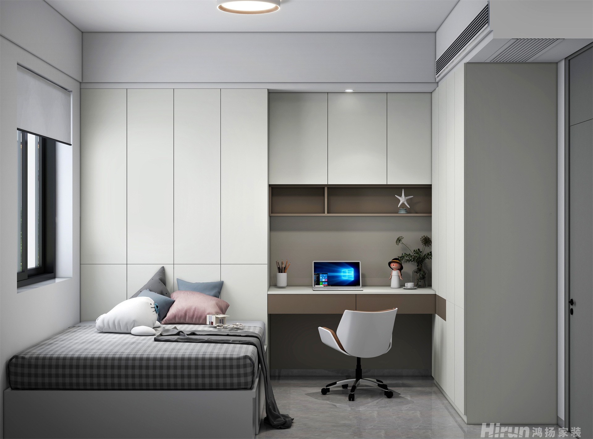 金桂二期120㎡雅致現代三居室 裝修案例效果圖-6