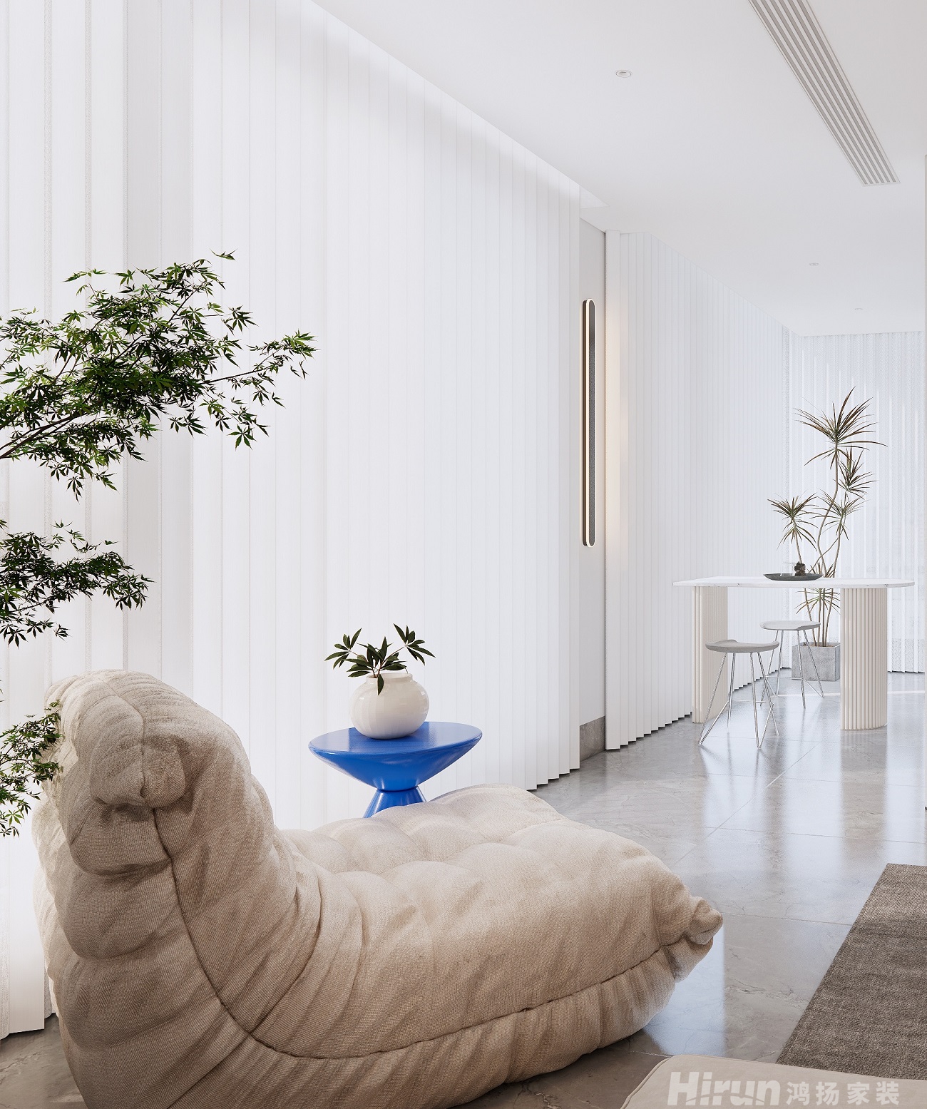 匯金新城123㎡雅致現(xiàn)代三居室 裝修案例效果圖-4