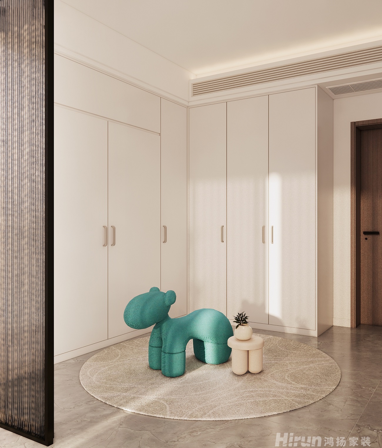 匯金新城123㎡雅致現(xiàn)代三居室 裝修案例效果圖-7