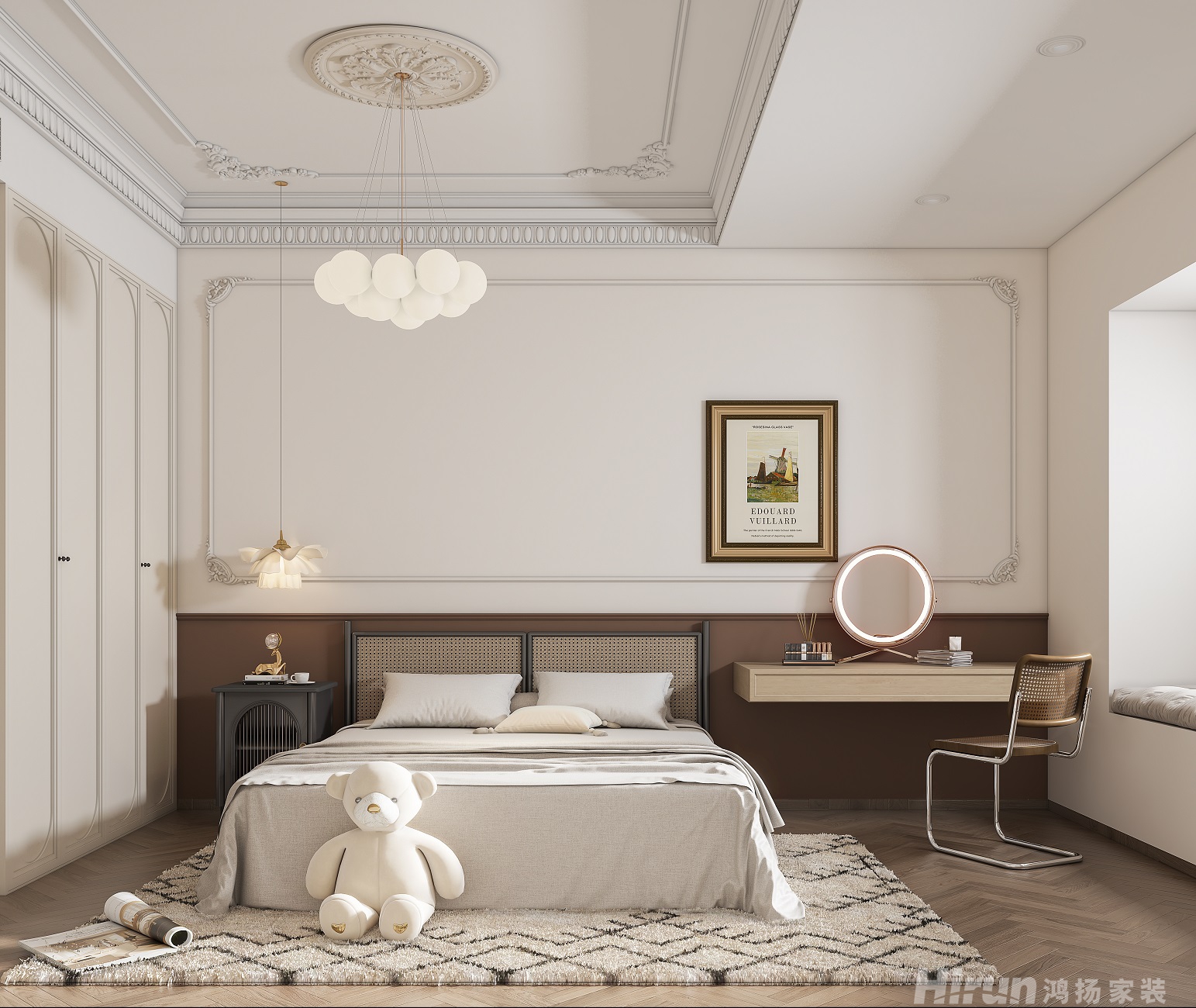 碧桂園翹楚棠300㎡輕歐簡美別墅 裝修案例效果圖-2