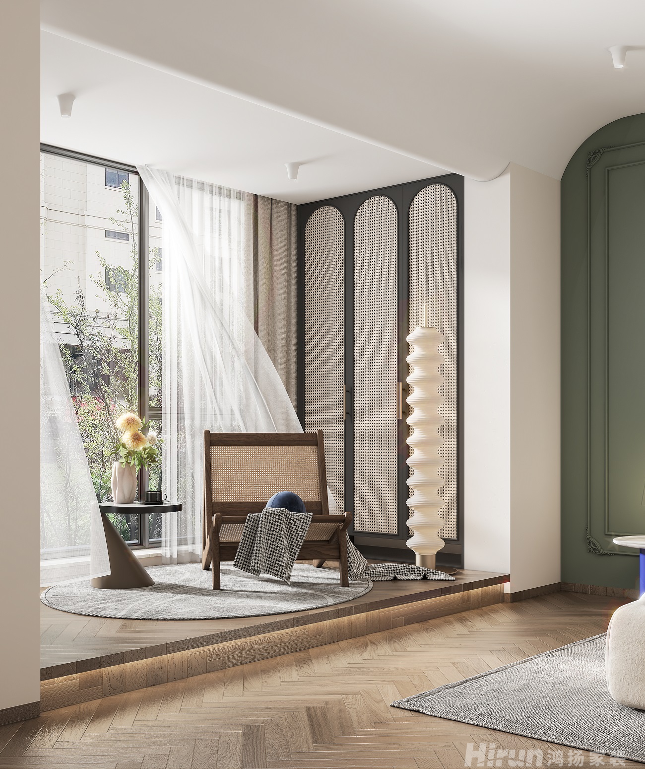 碧桂園翹楚棠300㎡輕歐簡美別墅 裝修案例效果圖-3