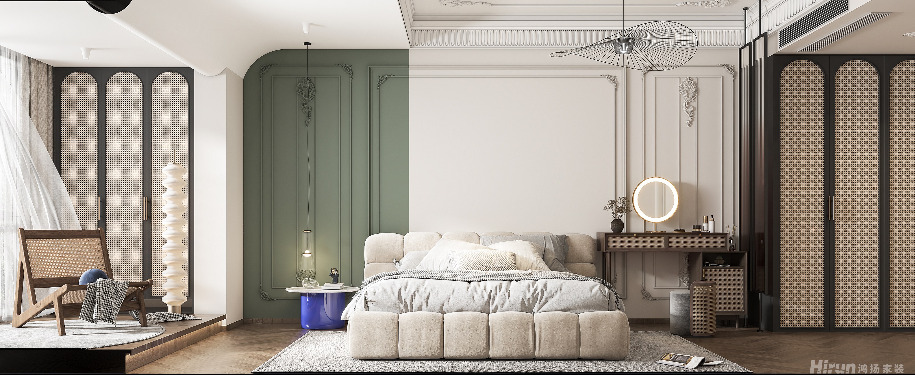 碧桂園翹楚棠300㎡輕歐簡美別墅 裝修案例效果圖-6