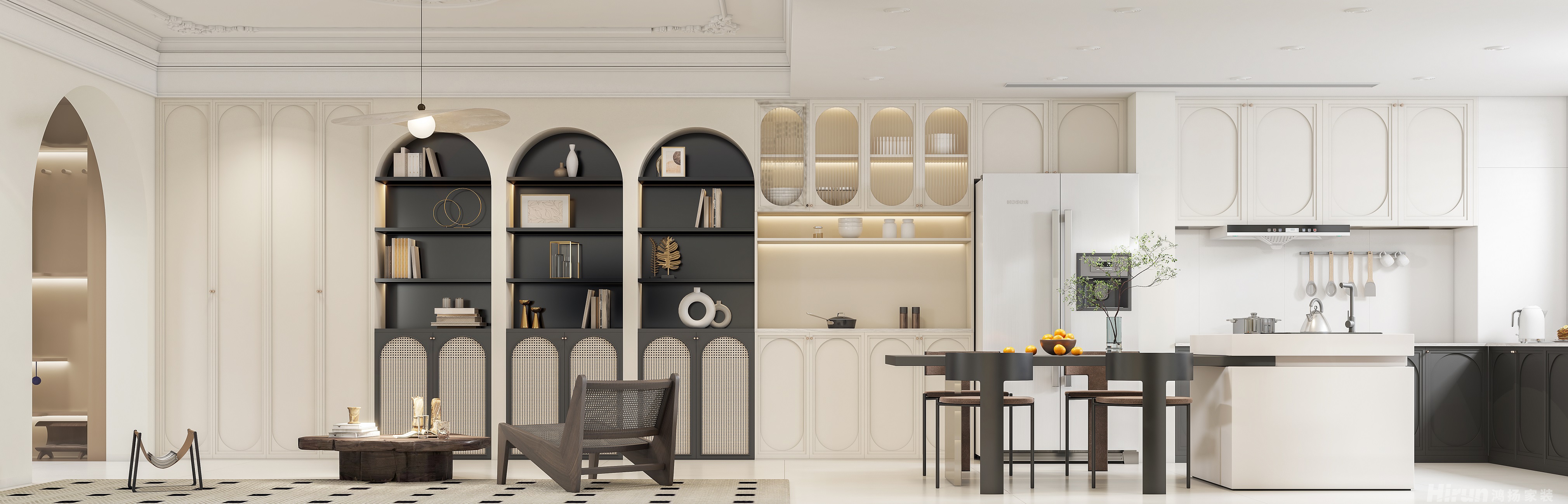 碧桂園翹楚棠300㎡輕歐簡美別墅 裝修案例效果圖-9