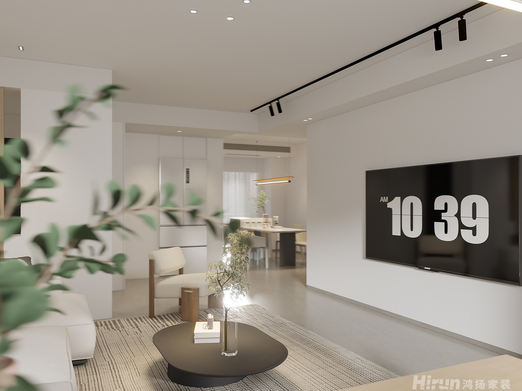 八方小區128㎡輕歐簡美四居室 裝修案例效果圖-2