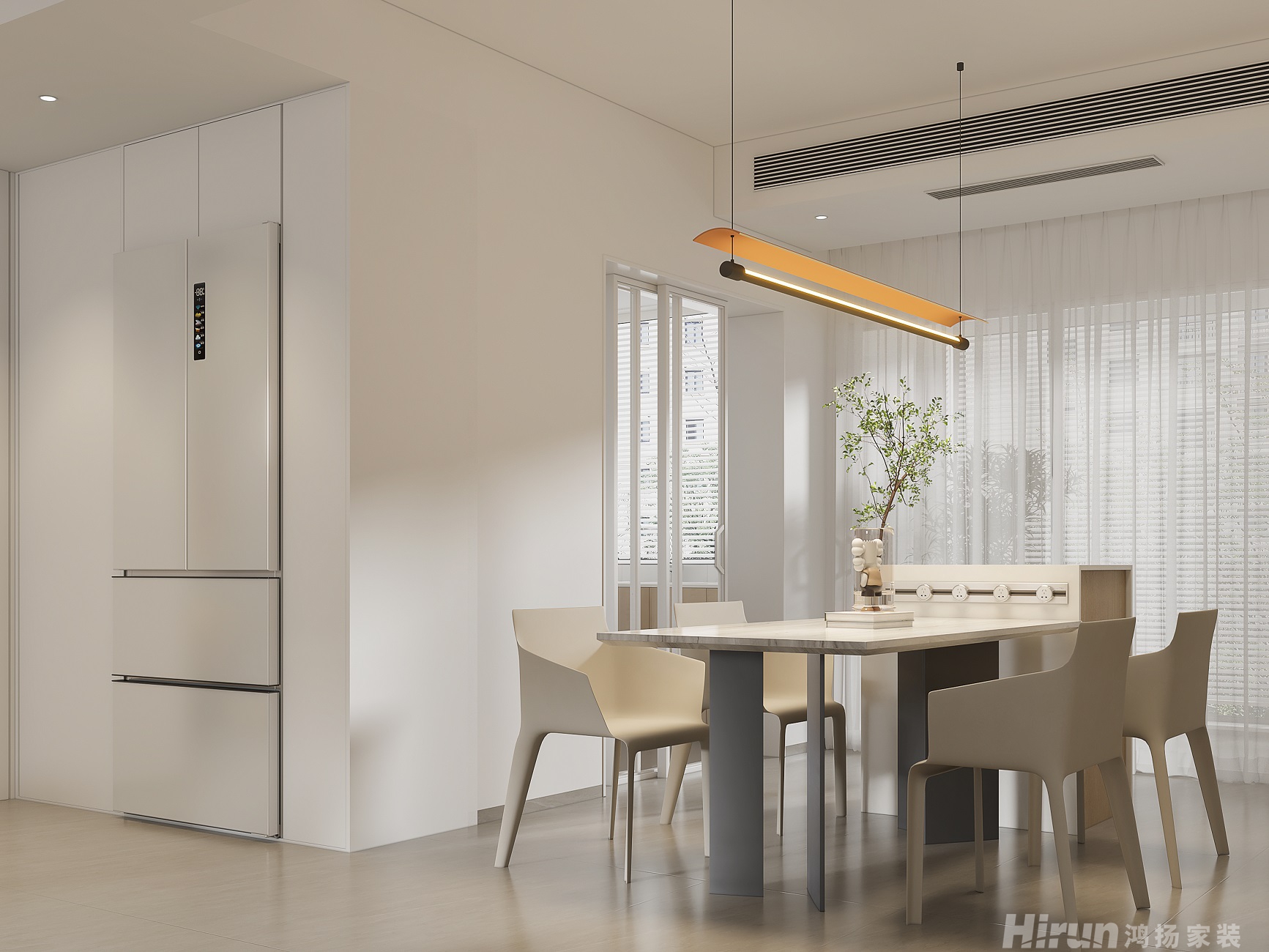 八方小區128㎡輕歐簡美四居室 裝修案例效果圖-5