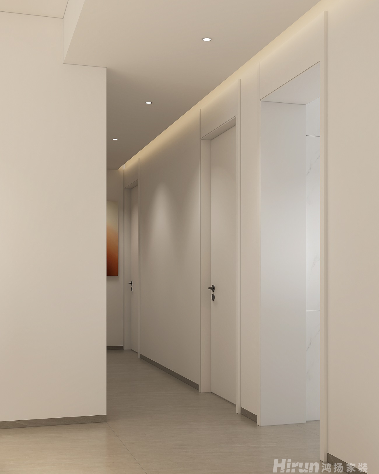 八方小區128㎡輕歐簡美四居室 裝修案例效果圖-3