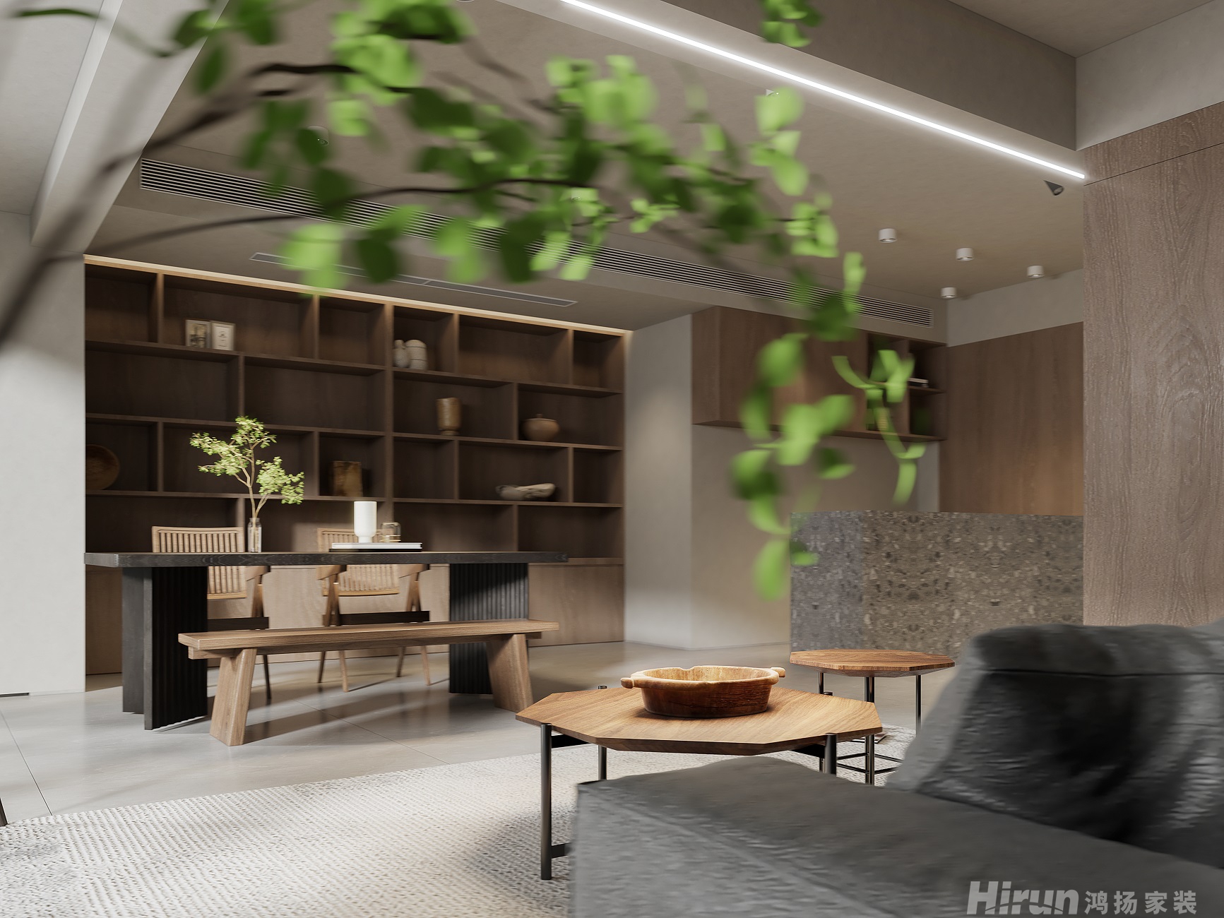 大唐印象122㎡雅致現(xiàn)代三居室 裝修案例效果圖-1