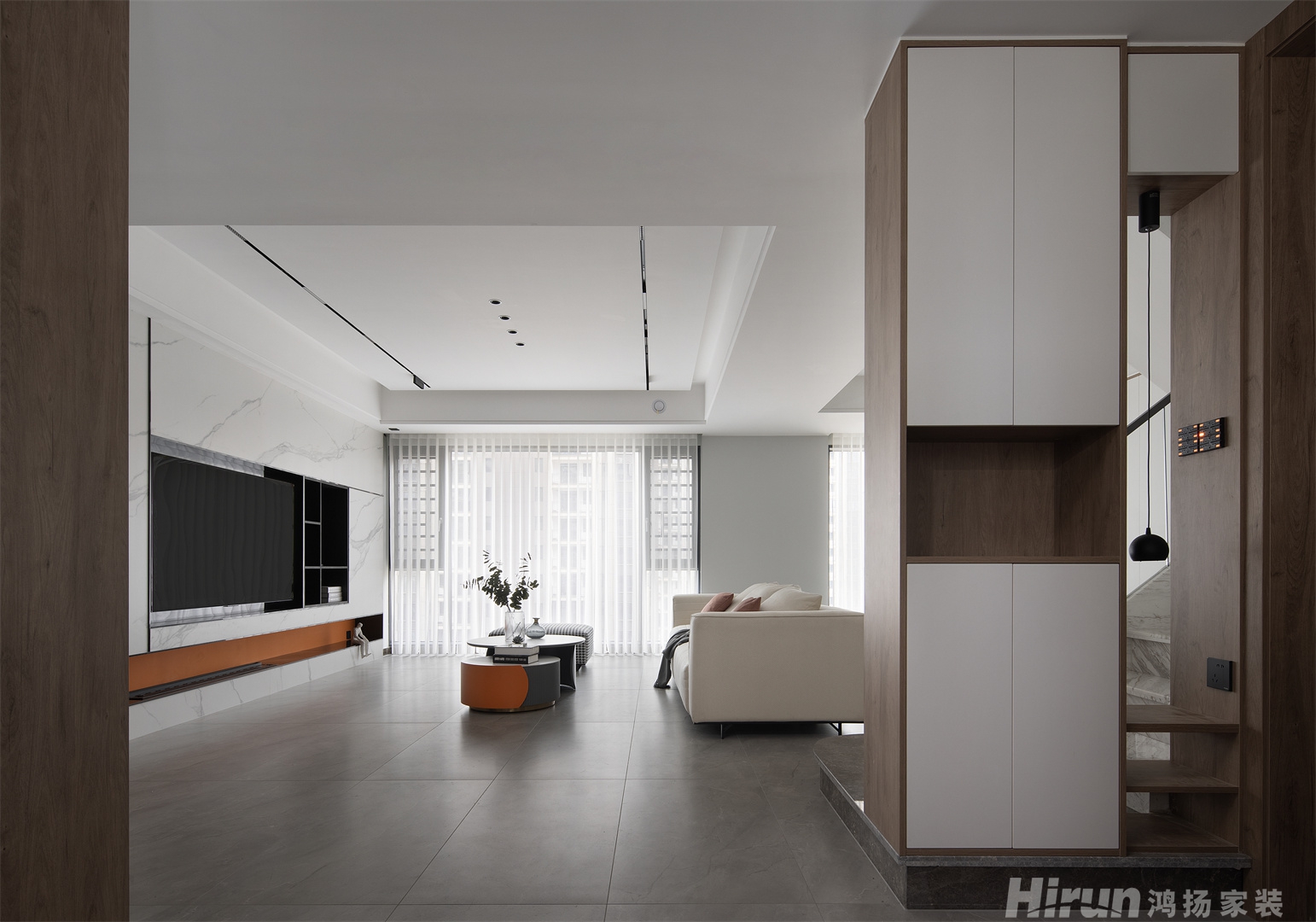 潤和湘江天地168㎡雅致現代復式 裝修案例實景圖-3