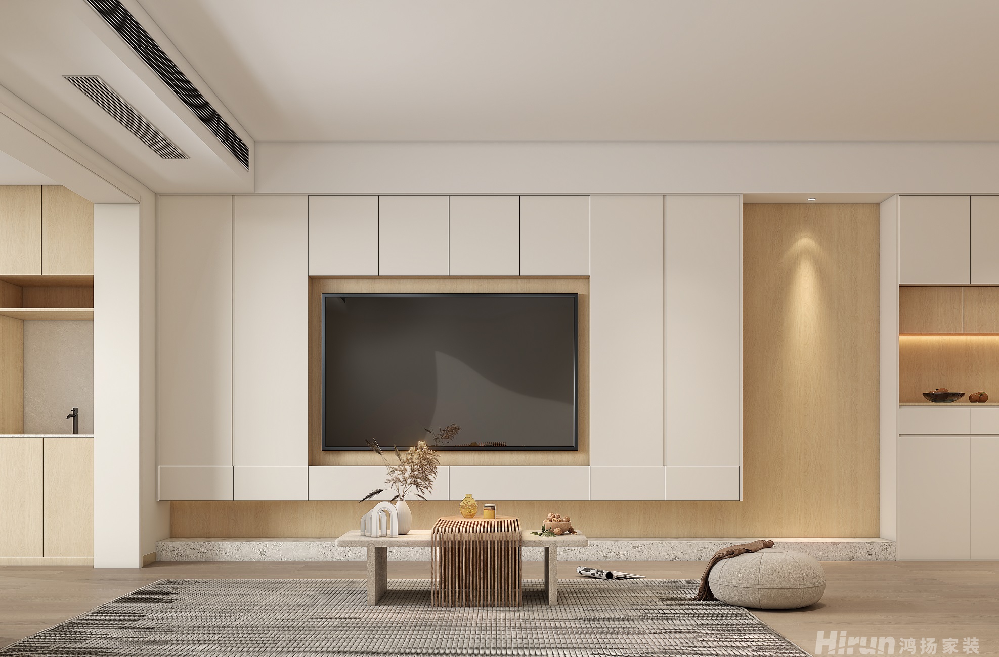 梅溪青秀131㎡北歐之光三居室 裝修案例效果圖-3