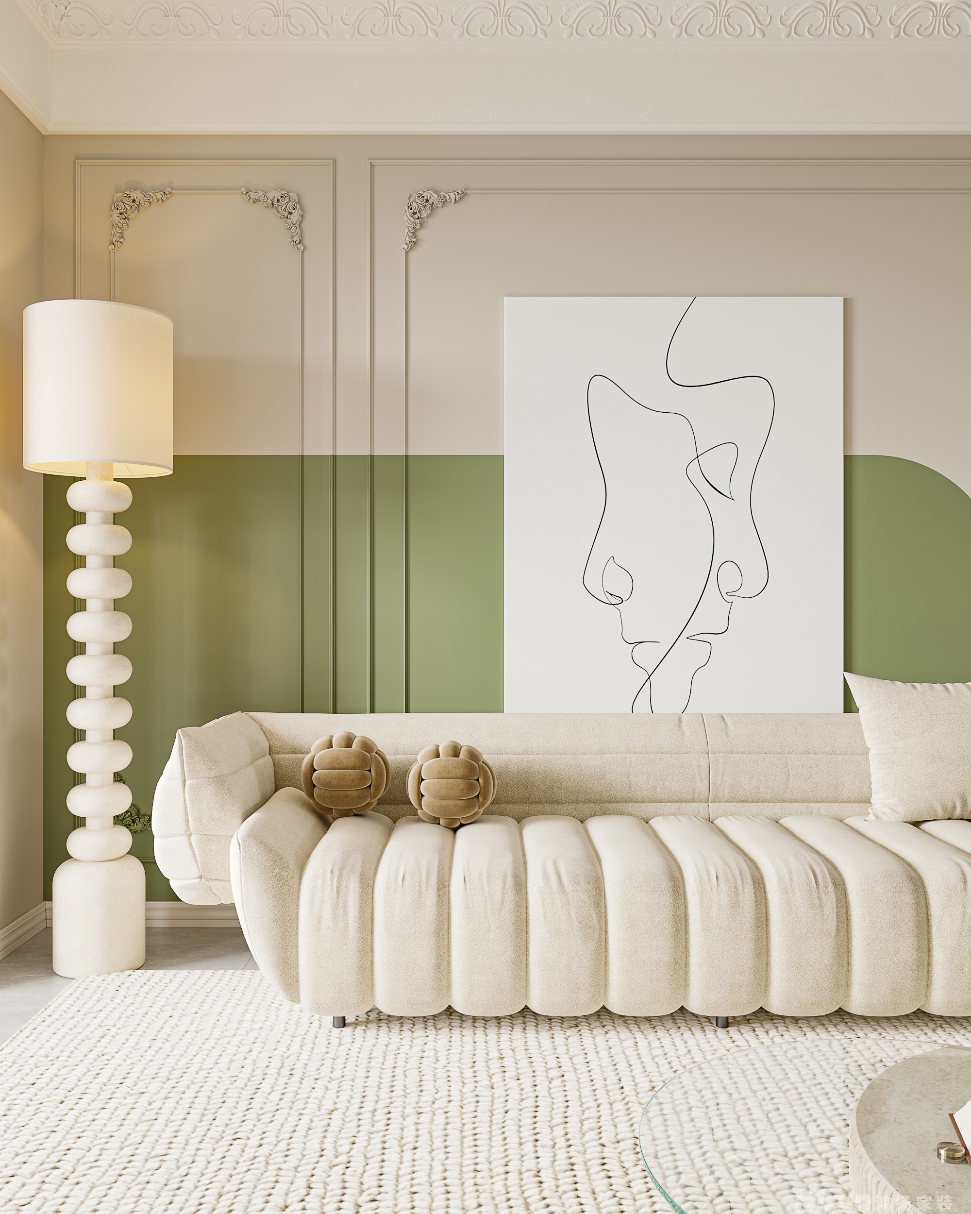 高新現(xiàn)代城120㎡輕歐簡美三居室 裝修案例效果圖-6