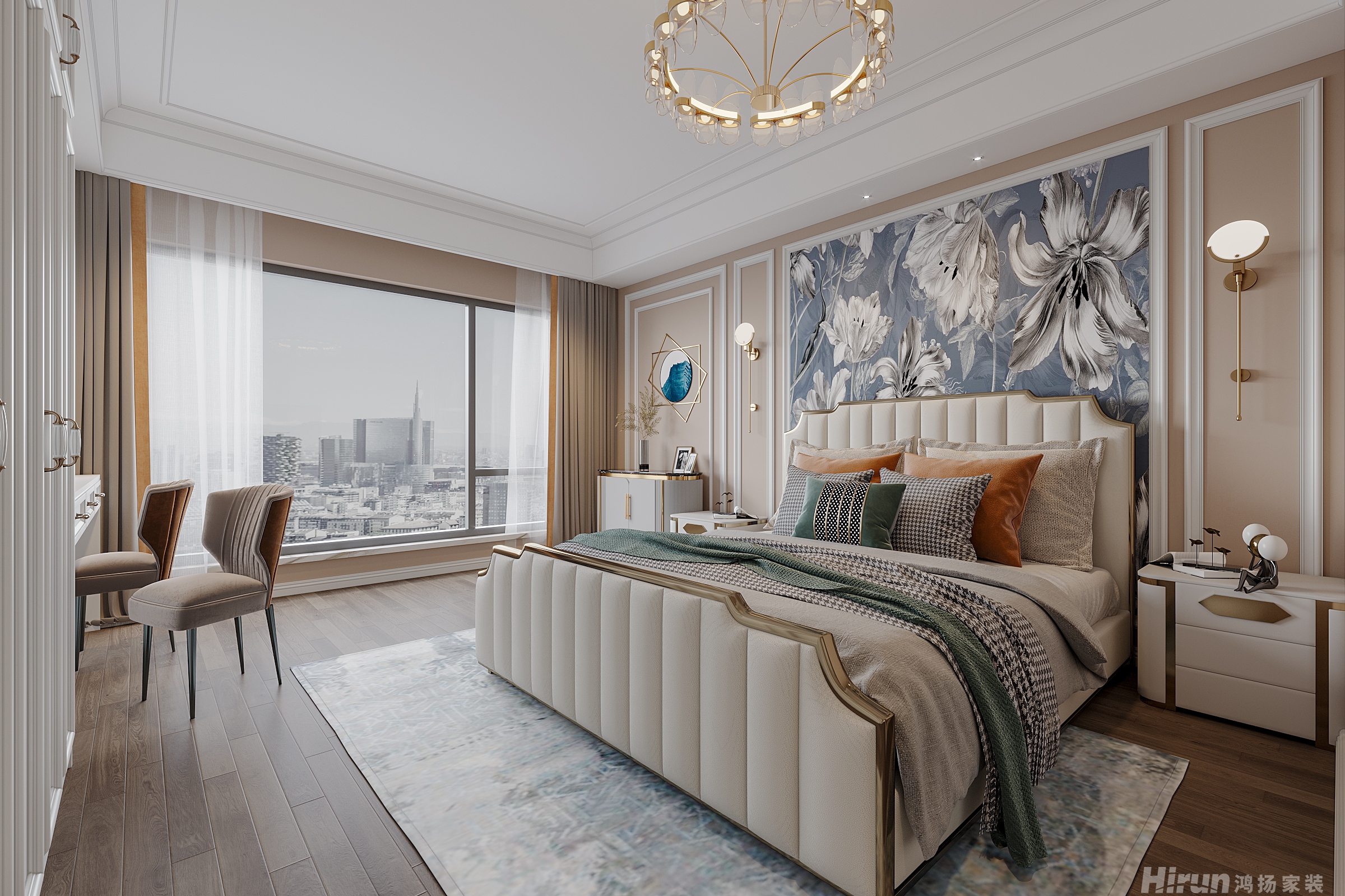 弘陽昕悅府142㎡新裝飾主義復式 裝修案例效果圖-3