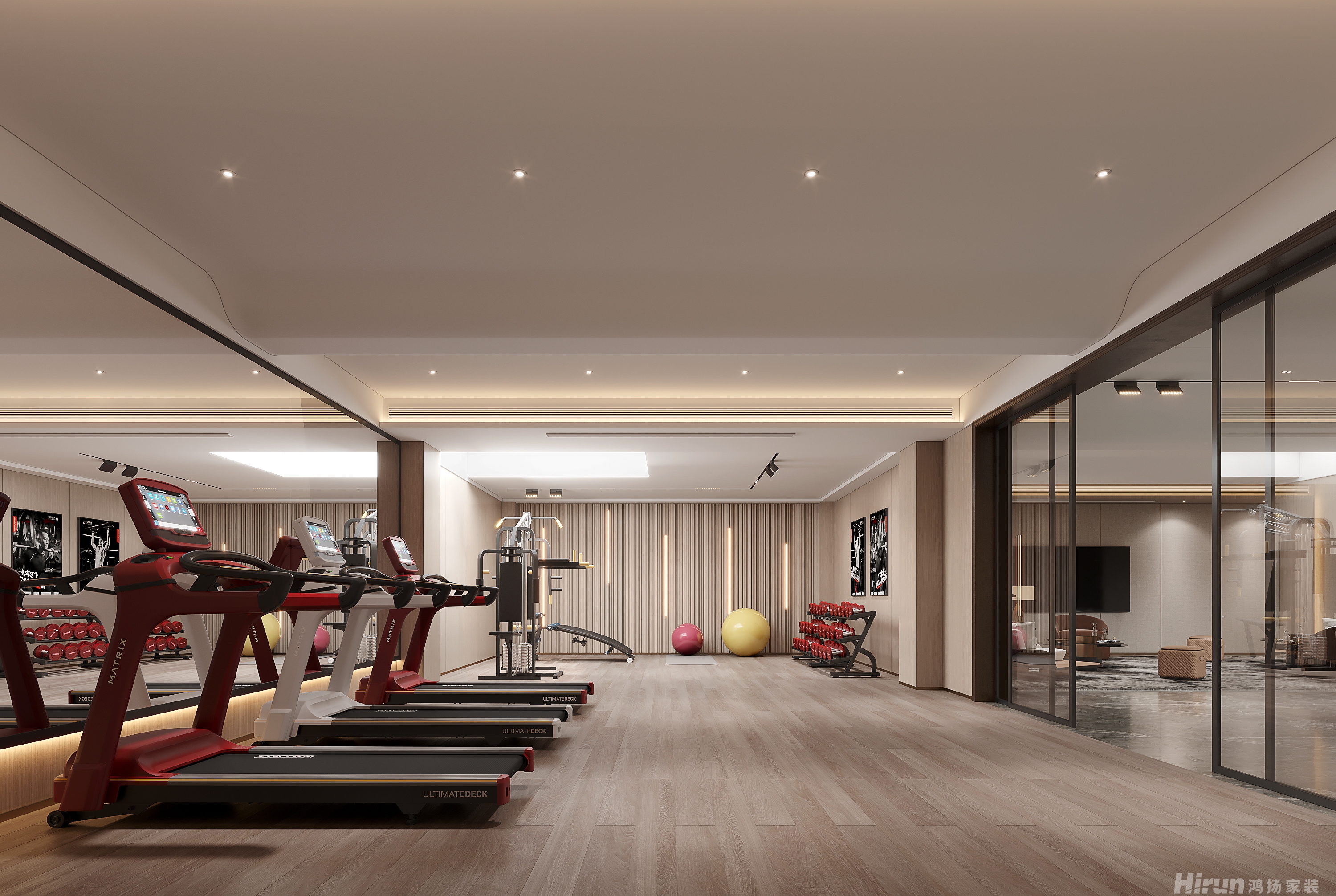 洞庭湖國際公館1200㎡寫意木構(gòu)別墅 裝修案例效果圖-3