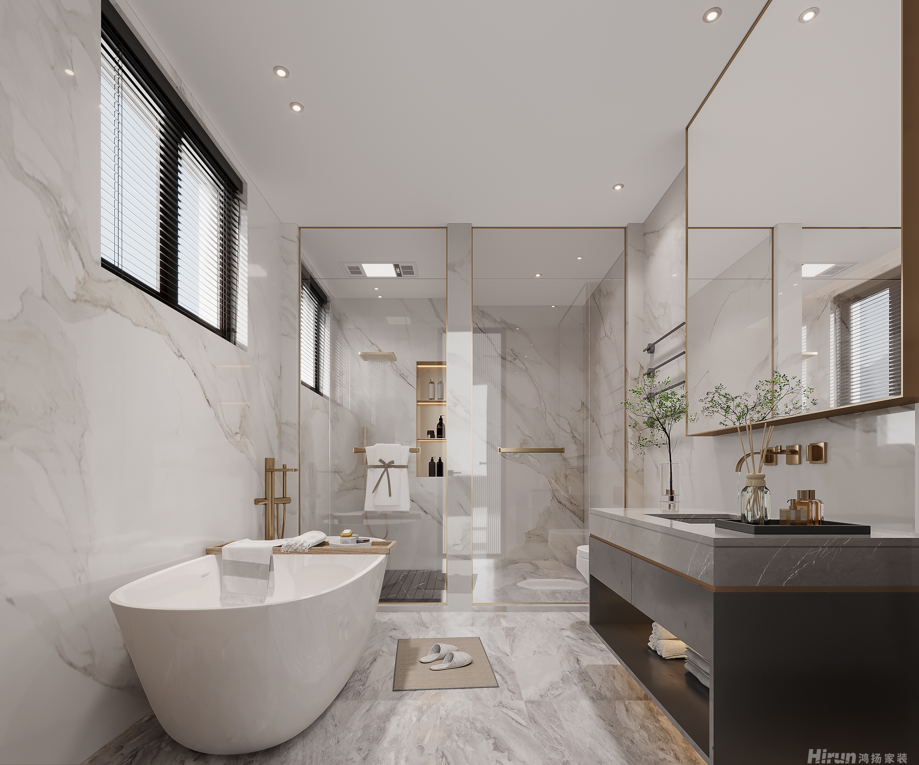 洞庭湖國際公館1200㎡寫意木構(gòu)別墅 裝修案例效果圖-6