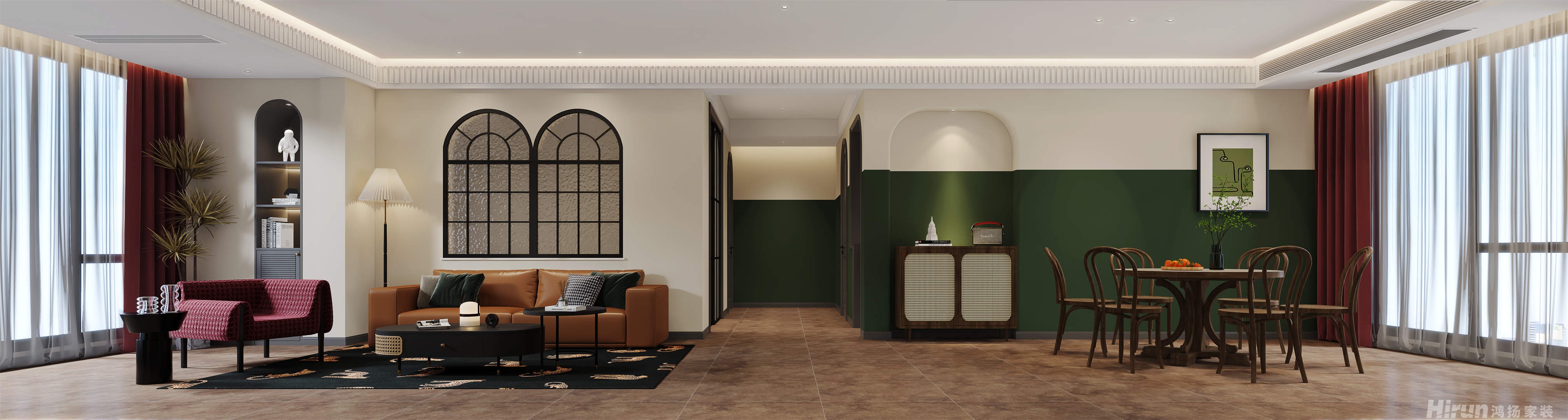 金茂洞庭生態創新城 157㎡新裝飾主義四居室 裝修案例效果圖-3