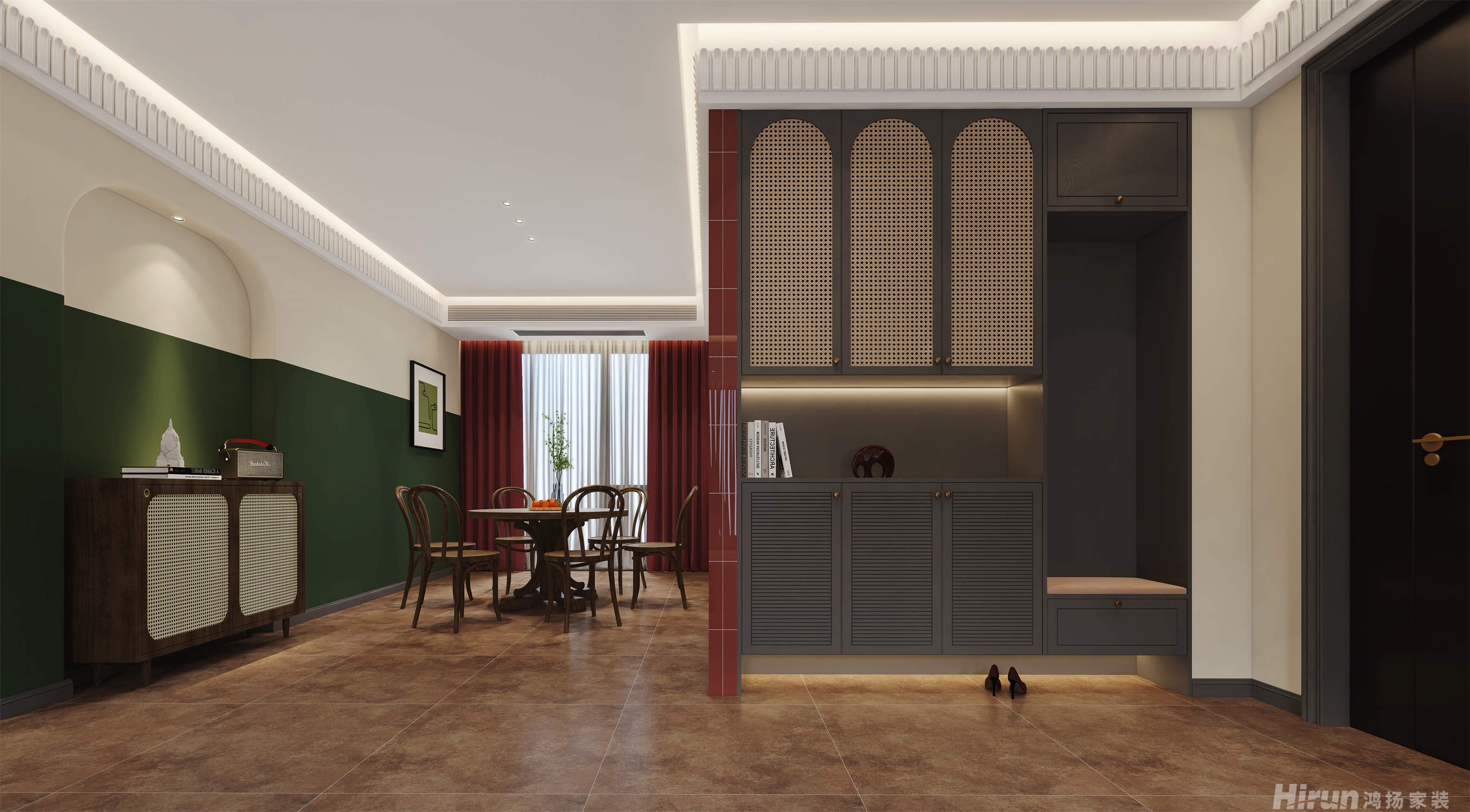 金茂洞庭生態創新城 157㎡新裝飾主義四居室 裝修案例效果圖-3