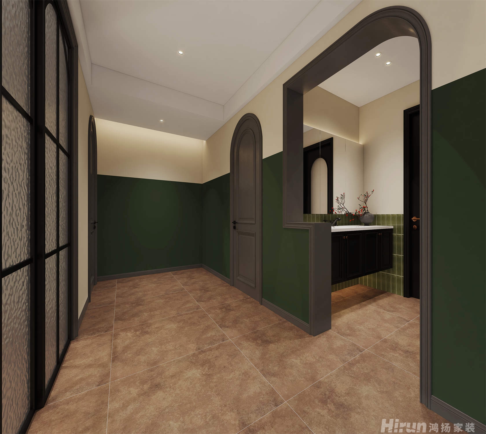 金茂洞庭生態創新城 157㎡新裝飾主義四居室 裝修案例效果圖-1