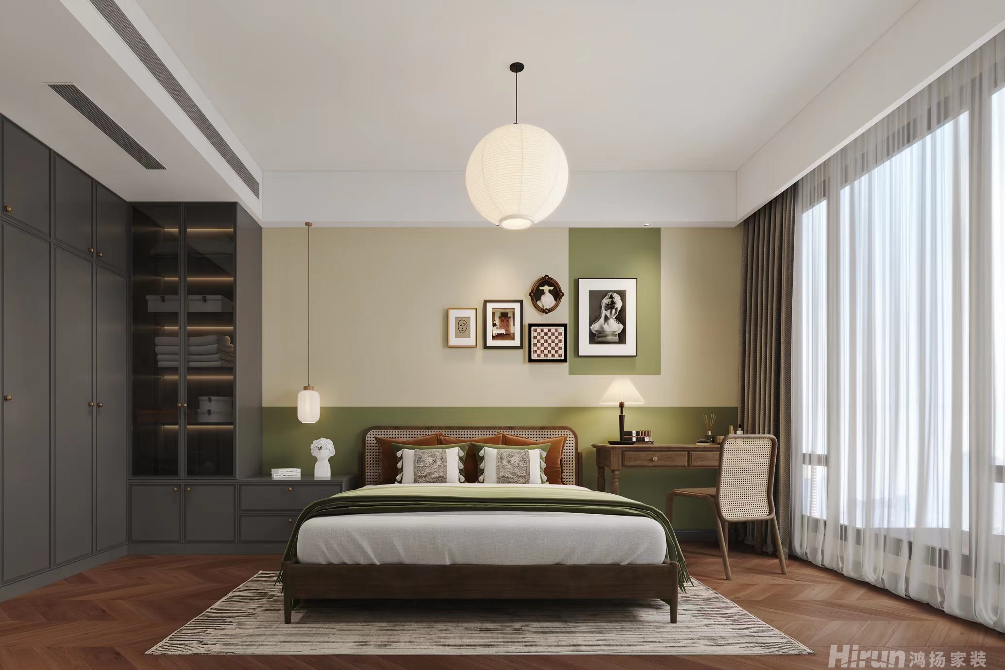 金茂洞庭生態創新城 157㎡新裝飾主義四居室 裝修案例效果圖-2