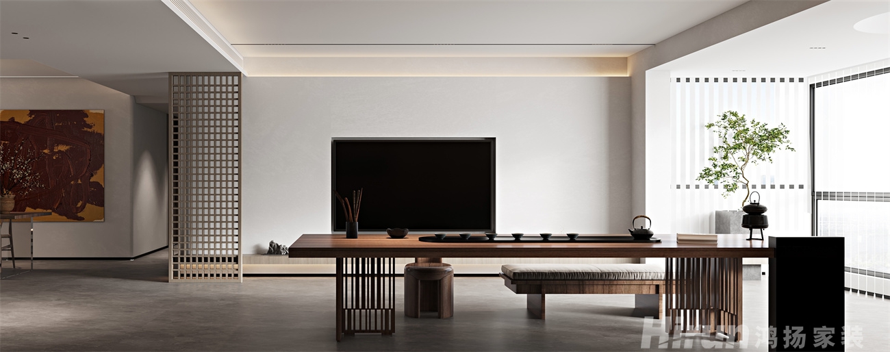 天一康園200㎡復合寫意大平層 裝修案例效果圖-4