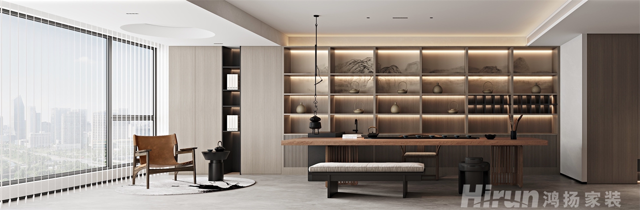 天一康園200㎡復合寫意大平層 裝修案例效果圖-3