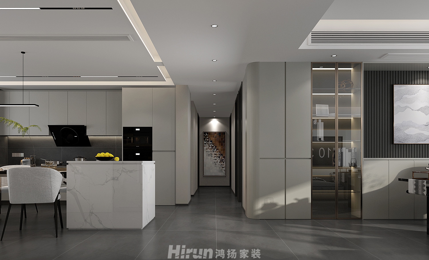 城投·十里外灘190㎡雅致現代大平層 裝修案例效果圖-8