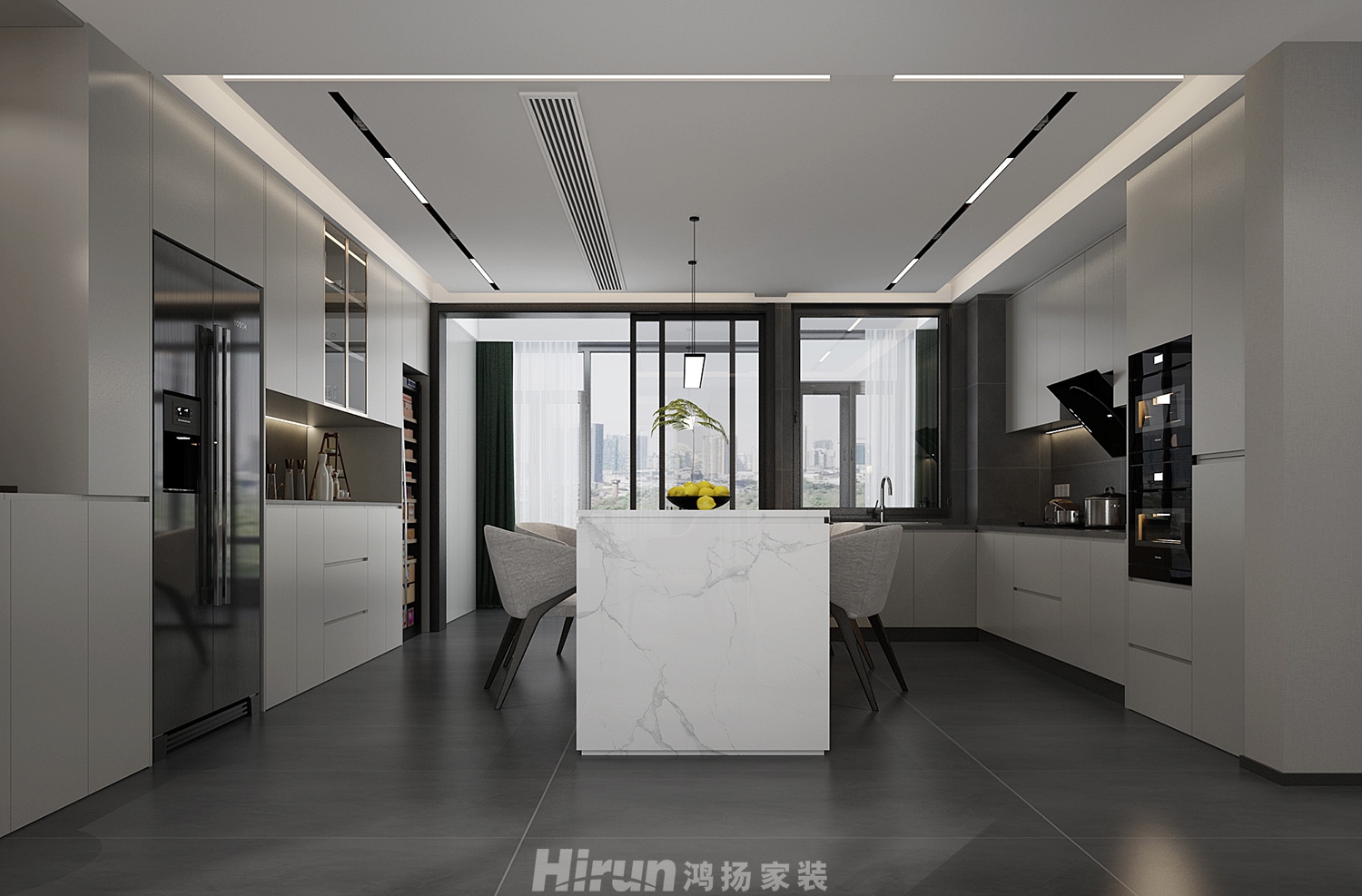 城投·十里外灘190㎡雅致現代大平層 裝修案例效果圖-7