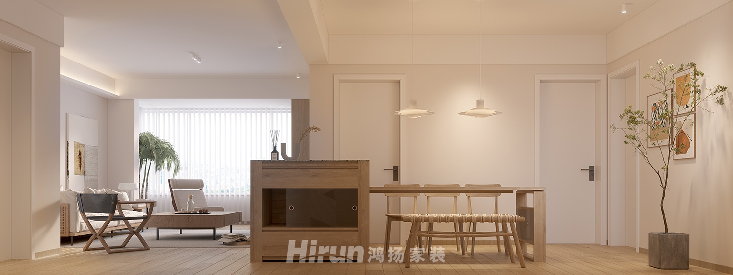 水墨林溪135㎡北歐之光三居室 裝修案例效果圖-4