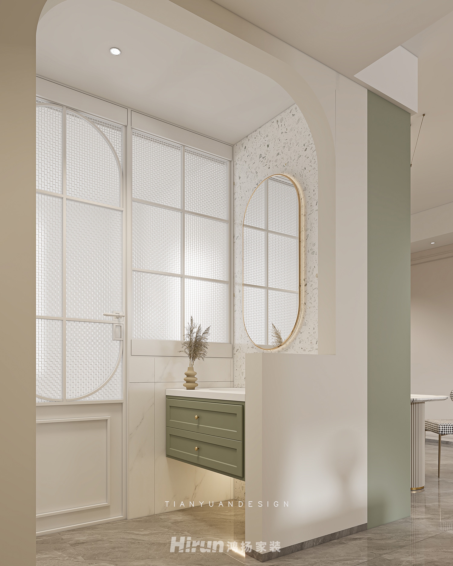 中建鈺和城130㎡新裝飾主義三居室 裝修案例效果圖-5