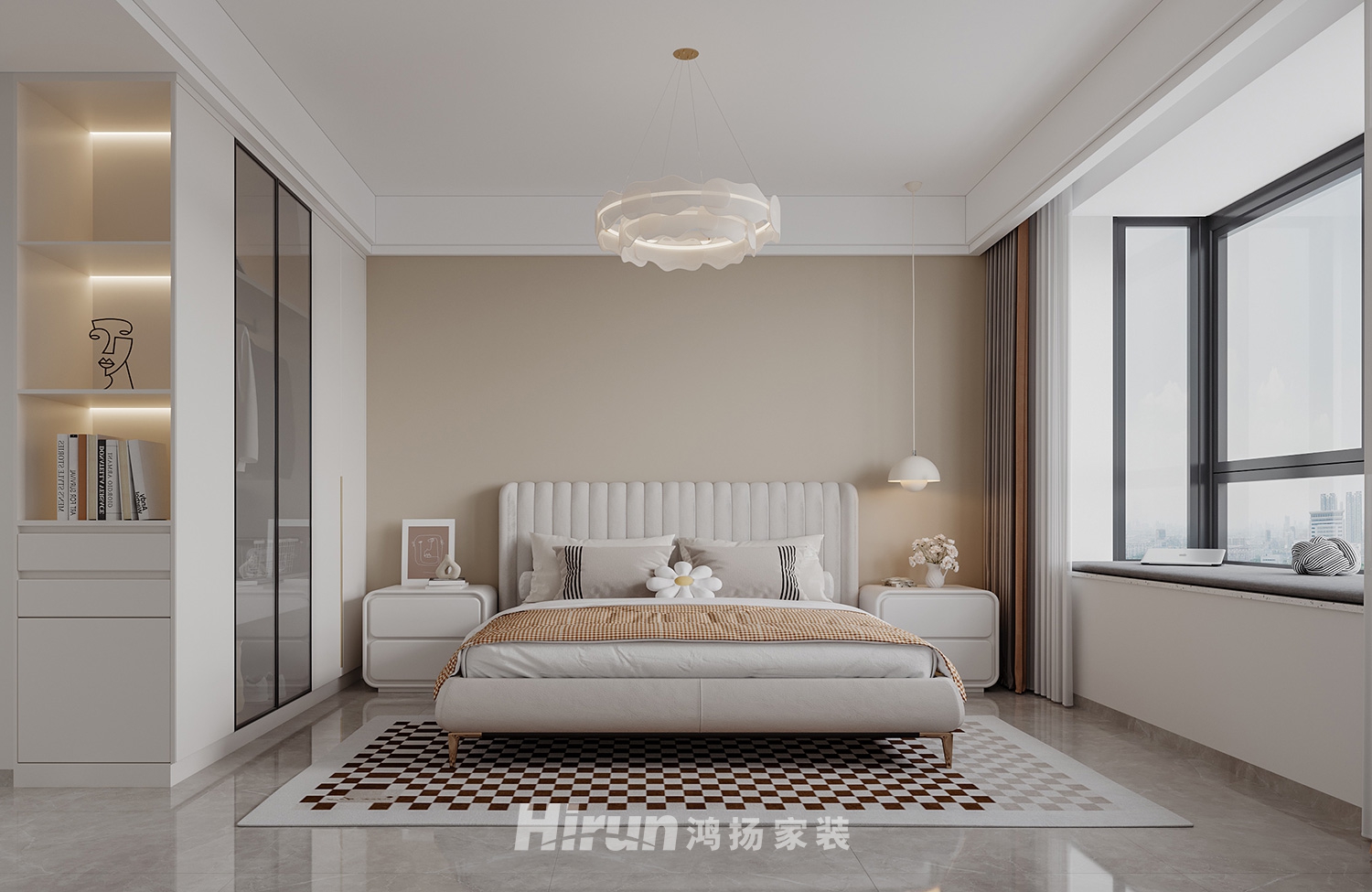 錦繡江山144㎡雅致現(xiàn)代三居室 裝修案例效果圖-1