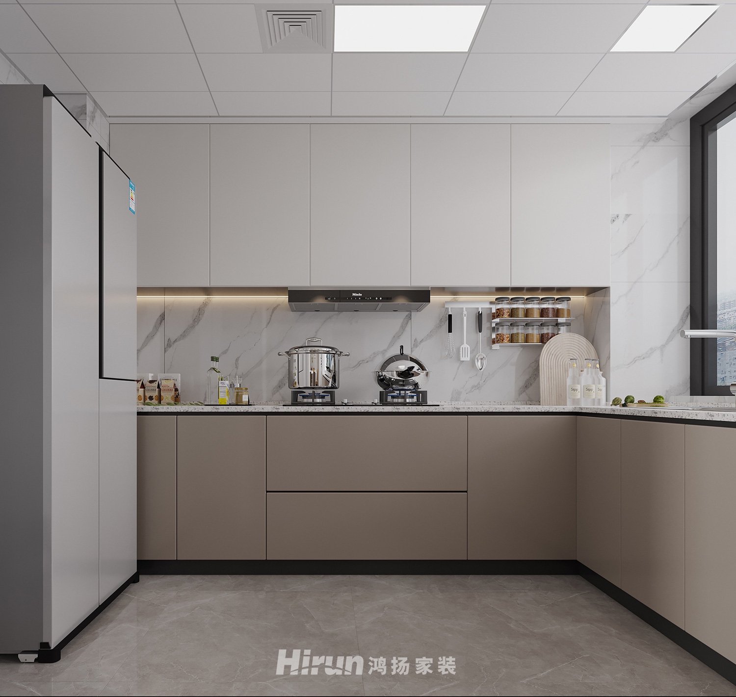 錦繡江山144㎡雅致現(xiàn)代三居室 裝修案例效果圖-5