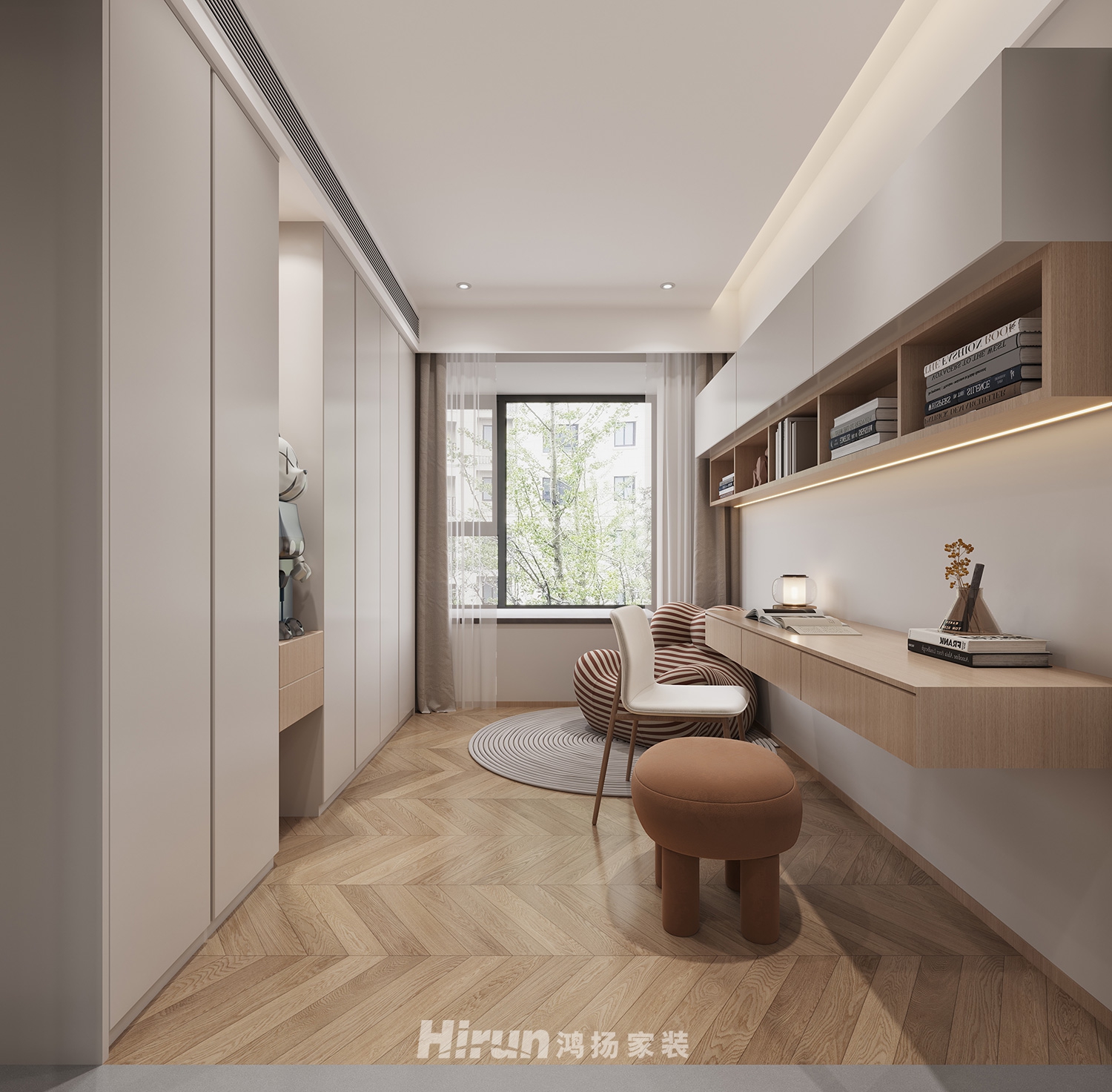 公園悅府136㎡北歐之光三居室 裝修案例效果圖-6