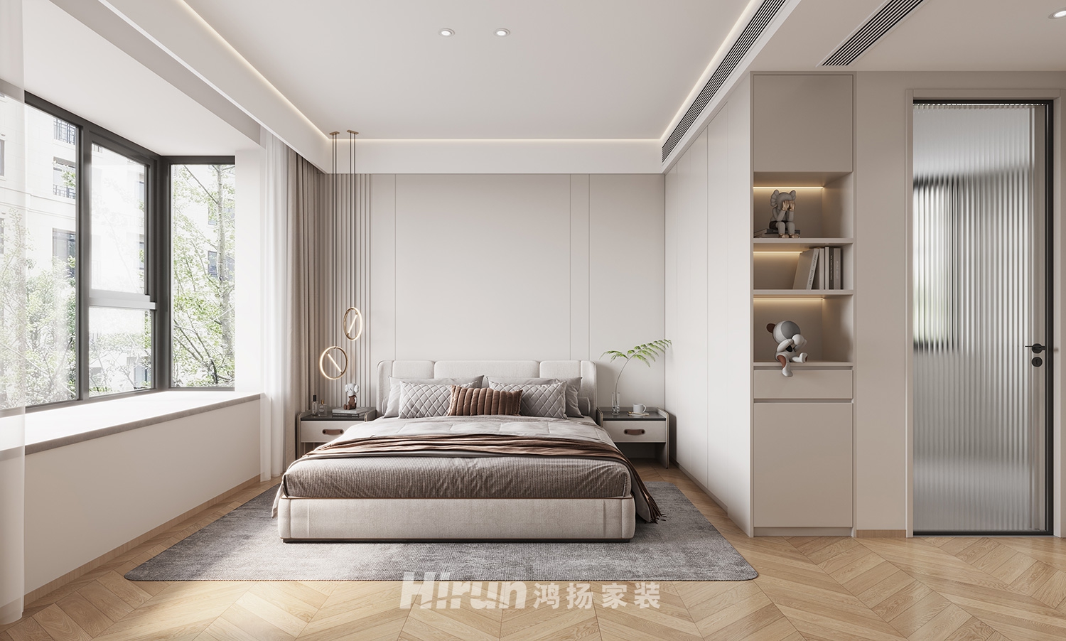 公園悅府136㎡北歐之光三居室 裝修案例效果圖-7