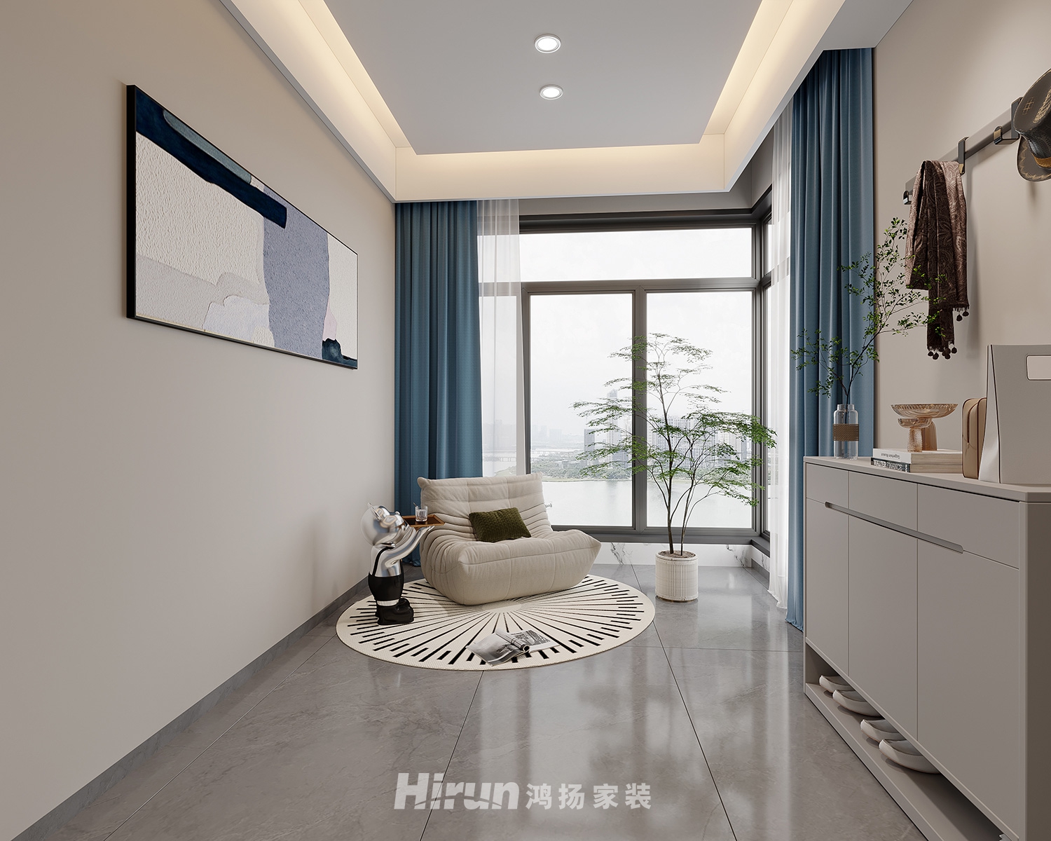 聚龍九號150㎡新裝飾主義四居室 裝修案例效果圖-1