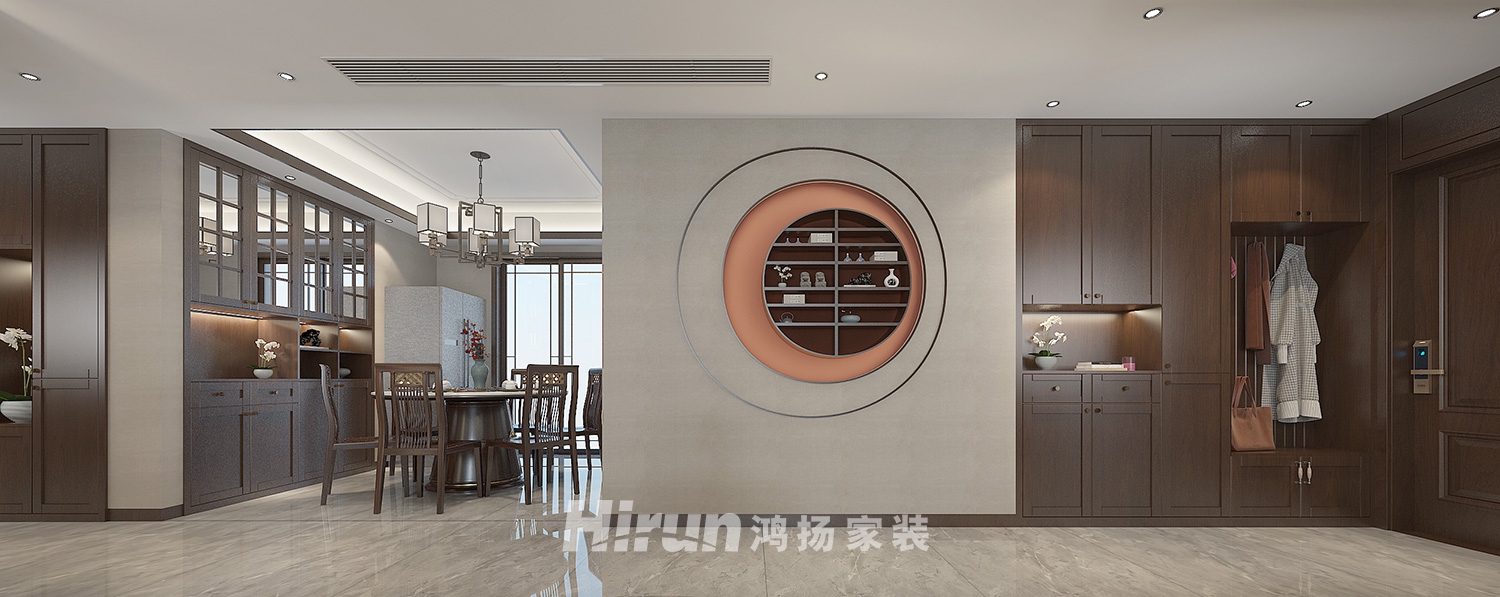 公園悅府148㎡寫意木構四居室 裝修案例效果圖-5