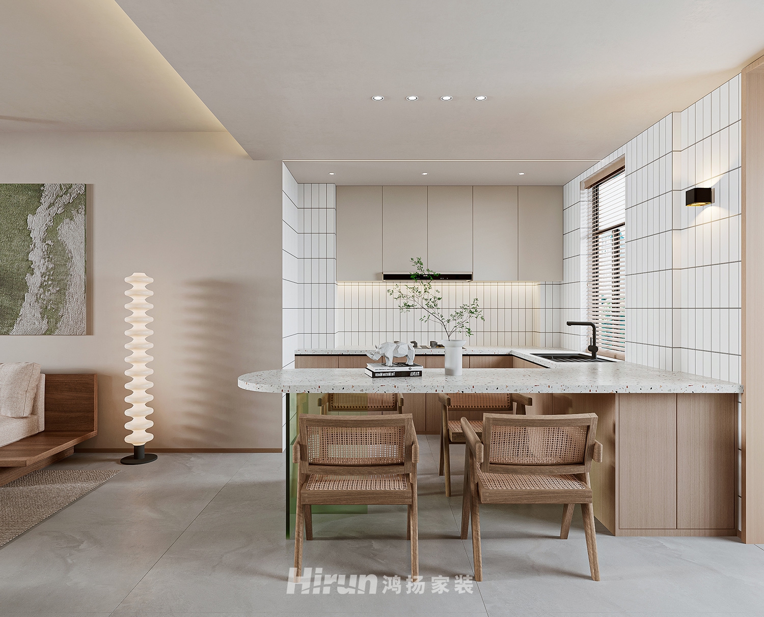 奧林匹克花園130㎡北歐之光三居室 裝修案例效果圖-4