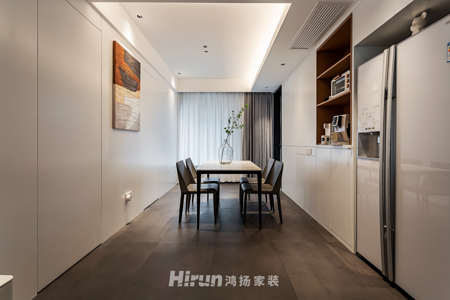 泊愛(ài)藍(lán)灣130㎡雅致現(xiàn)代三居室 裝修案例實(shí)景圖-8