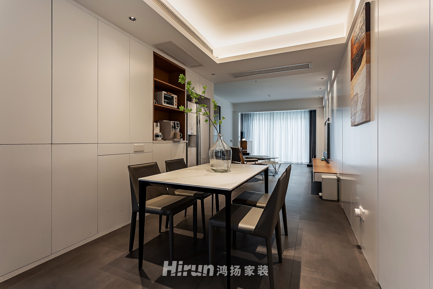 泊愛(ài)藍(lán)灣130㎡雅致現(xiàn)代三居室 裝修案例實(shí)景圖-9